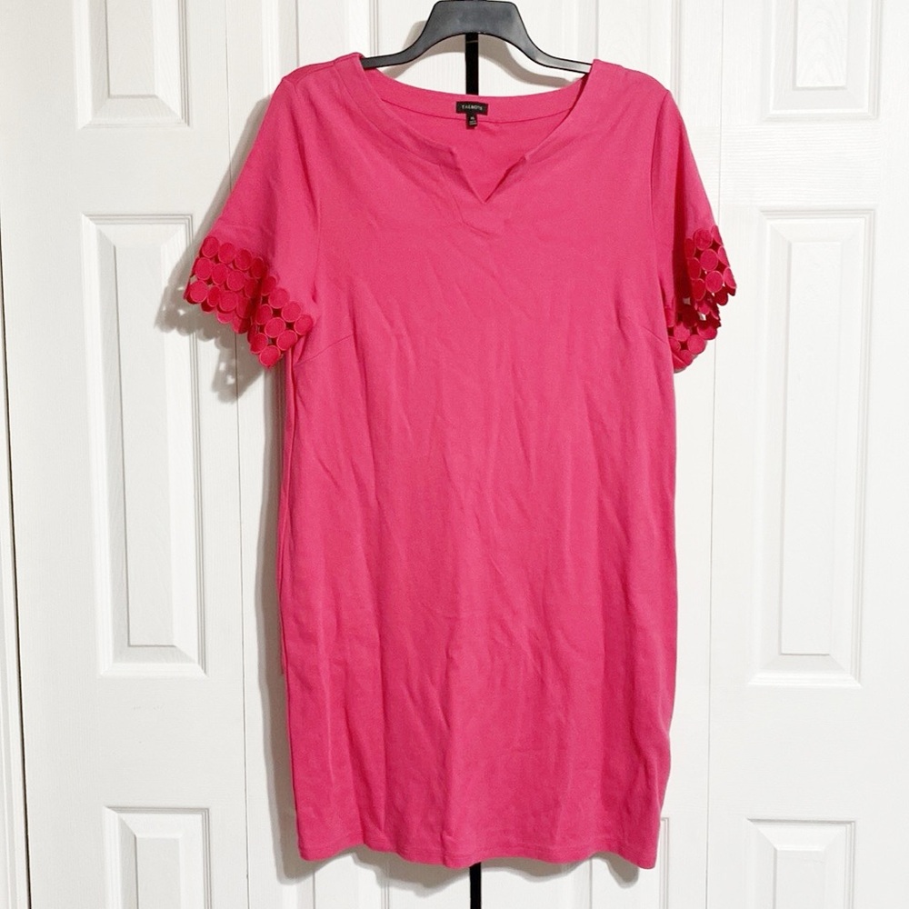 Talbots pink knit casual dress size XL
